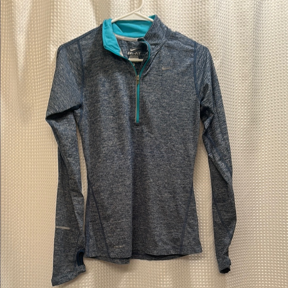 Nike Blue and Teal Athletic Pullover